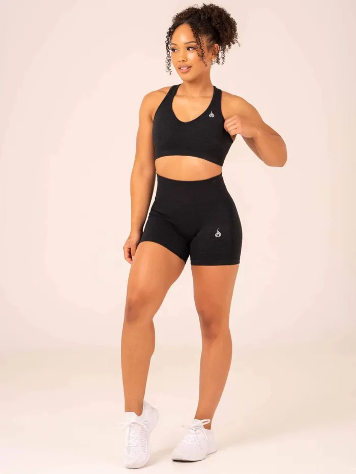 Sports Bras Womens Ryderwear Ombre Seamless Sports Bra Black Marl