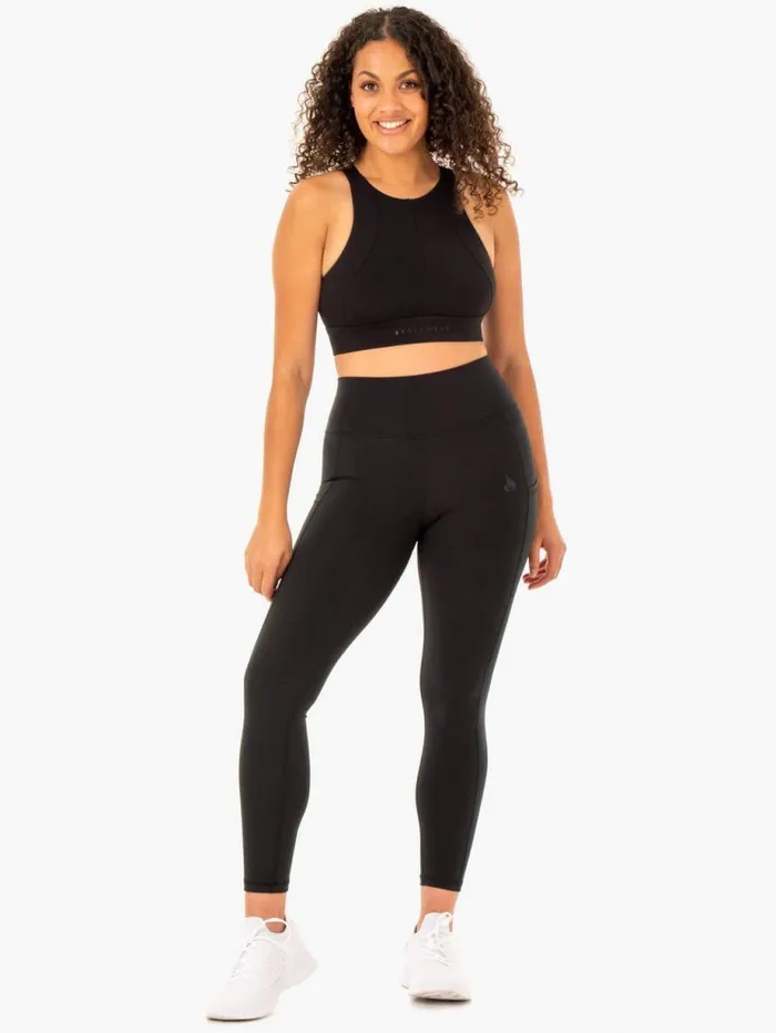 Sports Bras Womens Ryderwear Reset High Impact Sports Bra Black