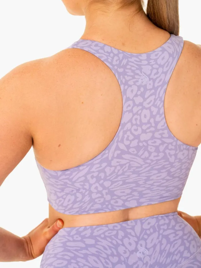 Sports Bras Womens Ryderwear Rotation Sports Bra Iris Leopard