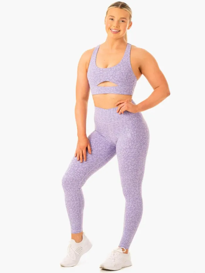 Sports Bras Womens Ryderwear Rotation Sports Bra Iris Leopard