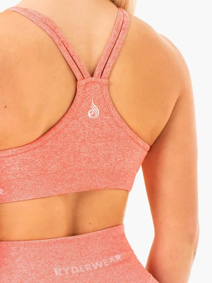 Sports Bras Womens Ryderwear Sculpt Seamless Sports Bra Peach Marl