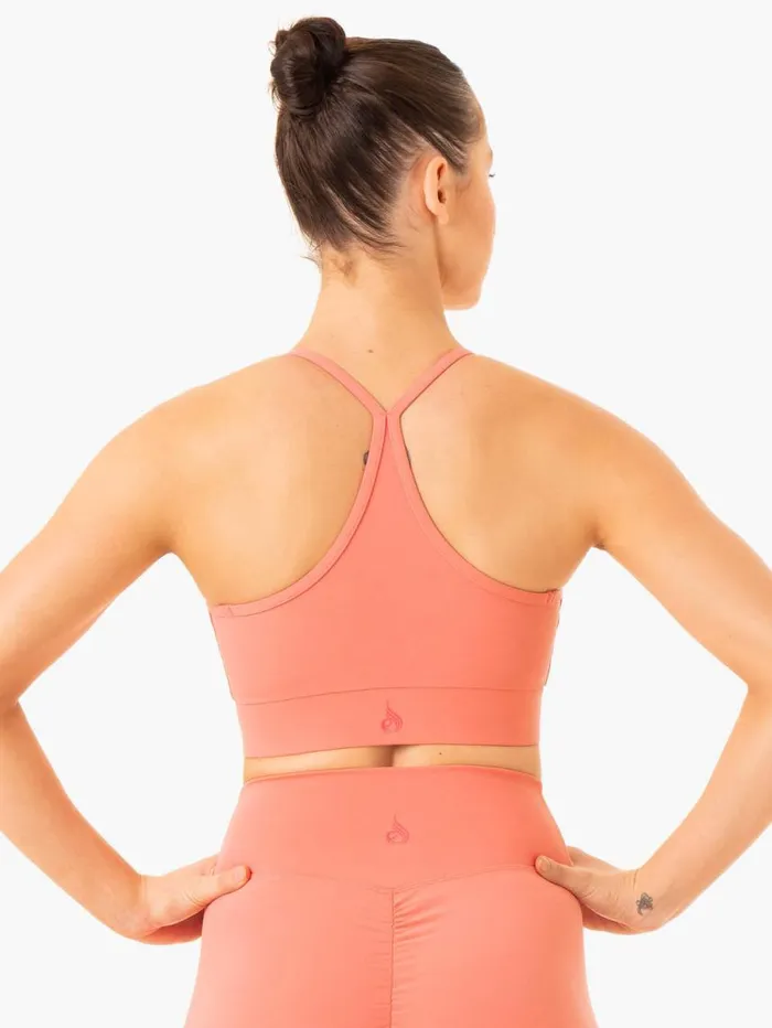 Sports Bras Womens Ryderwear Serene Cross Over Sports Bra Rose Pink