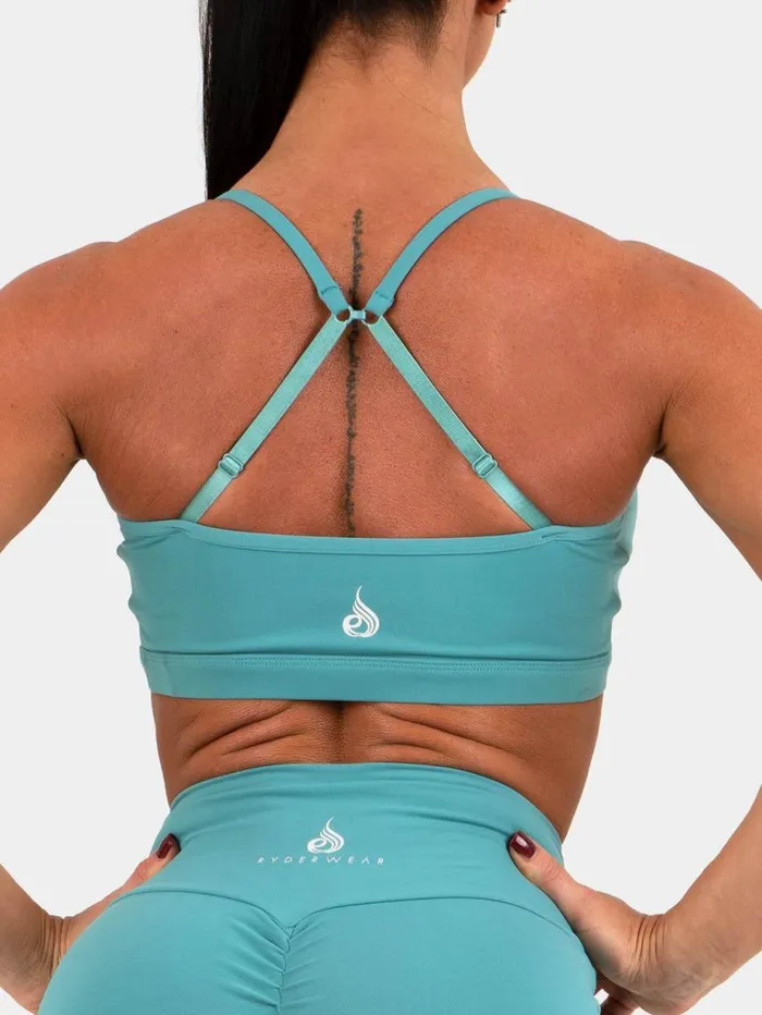 Sports Bras Womens Ryderwear Staples Sports Bra Teal