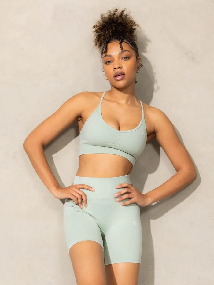 Sports Bras Womens Ryderwear Stonewash Seamless Sports Bra Mint Stonewash