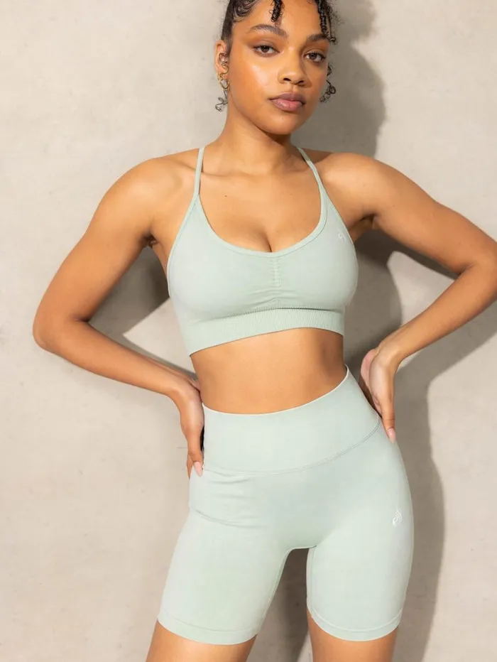 Sports Bras Womens Ryderwear Stonewash Seamless Sports Bra Mint Stonewash