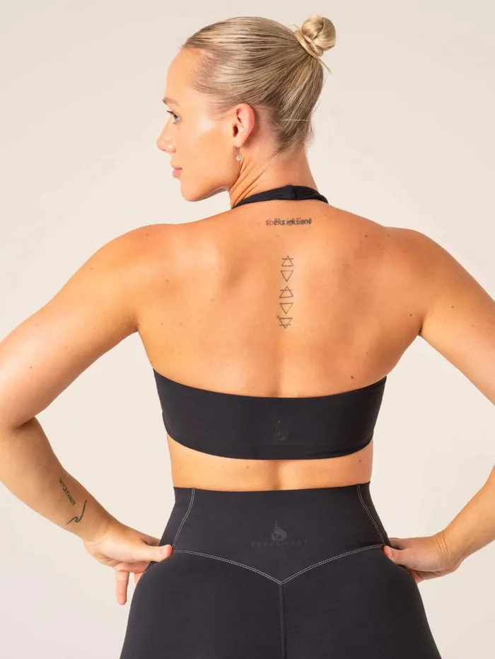 Sports Bras Womens Ryderwear Stride Halter Sports Bra Black
