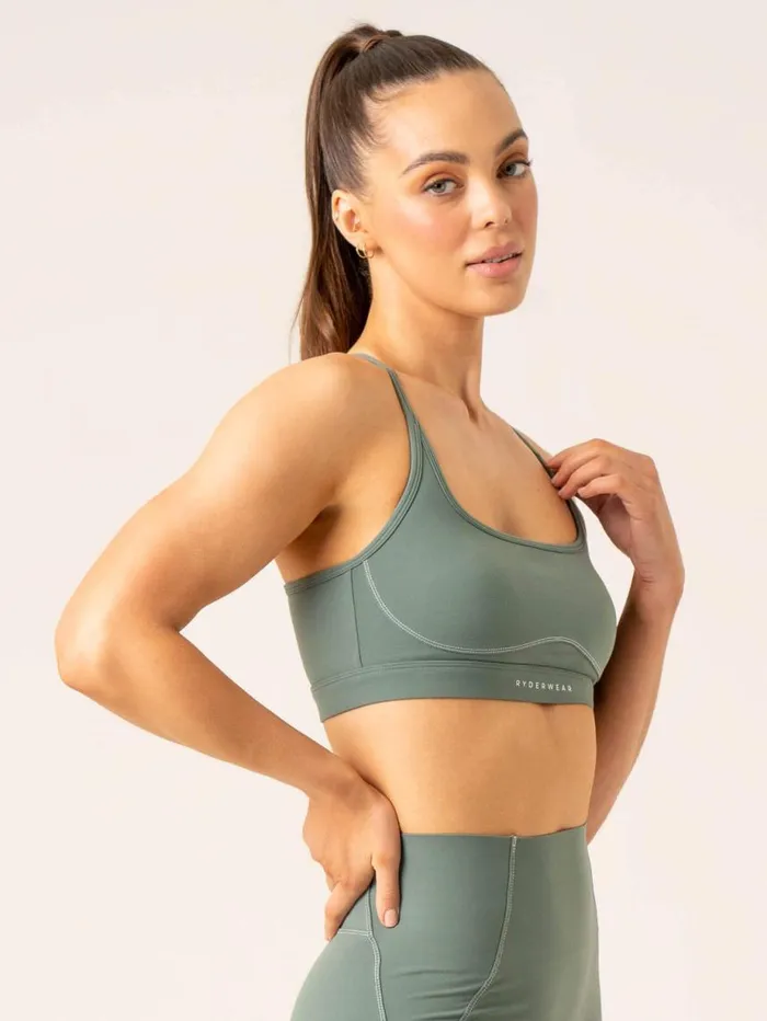 Sports Bras Womens Ryderwear Stride Sports Bra Sage