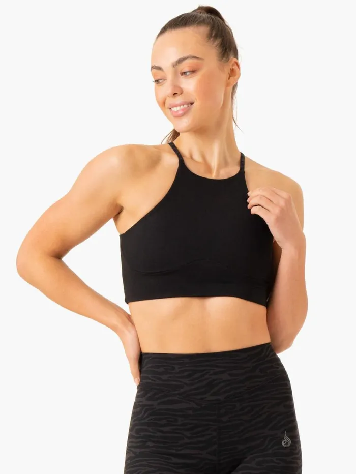 Sports Bras Womens Ryderwear Transform Reversible Sports Crop Black Zebra