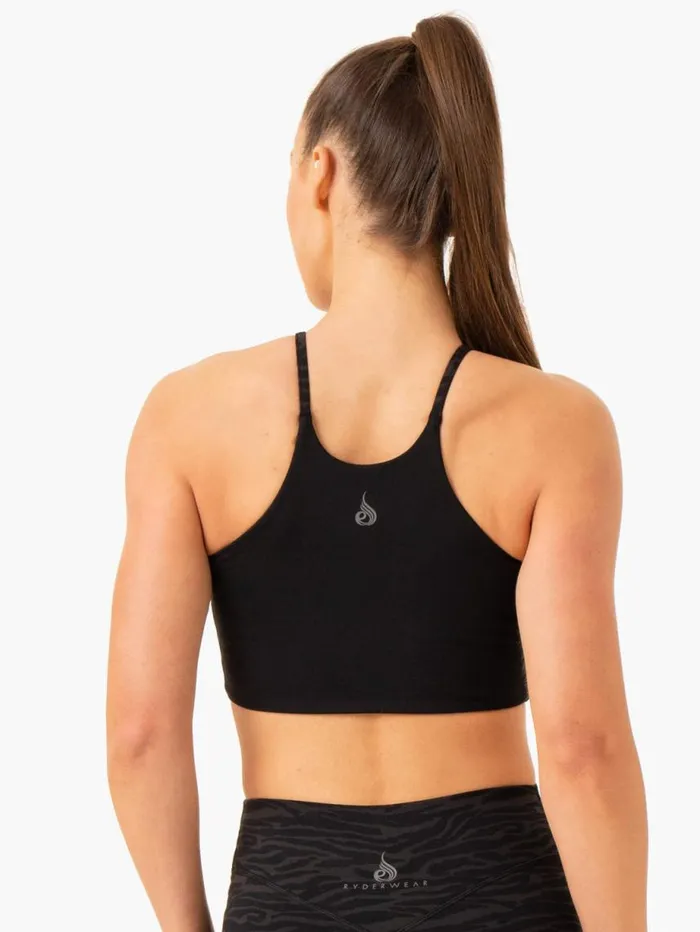 Sports Bras Womens Ryderwear Transform Reversible Sports Crop Black Zebra