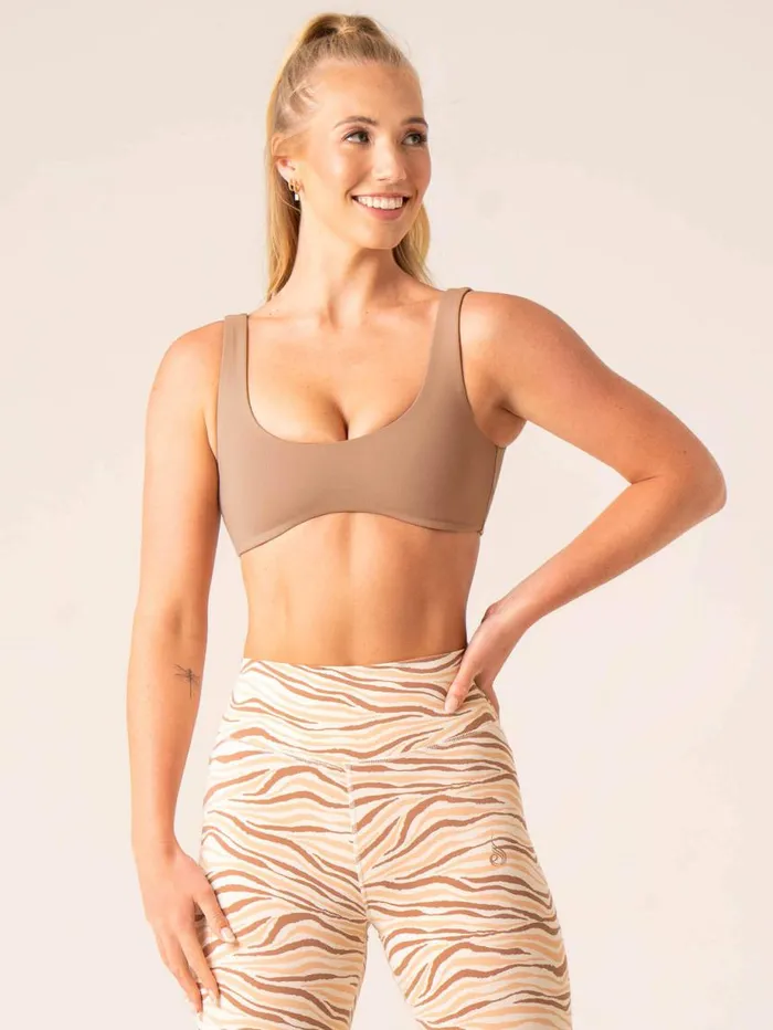Sports Bras Womens Ryderwear Unstoppable Lounge Bra Mocha