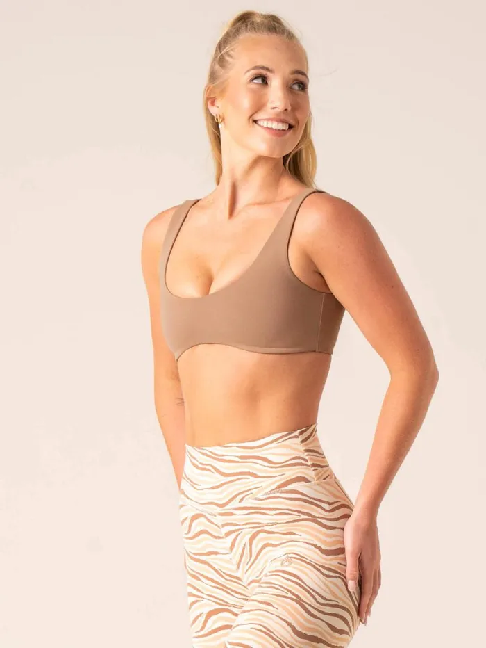 Sports Bras Womens Ryderwear Unstoppable Lounge Bra Mocha
