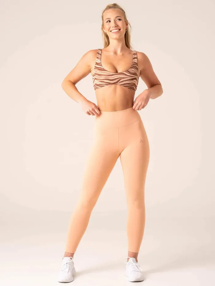 Sports Bras Womens Ryderwear Unstoppable Lounge Bra Mocha Zebra