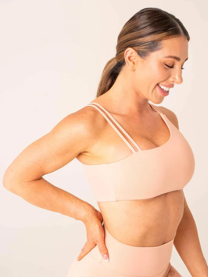 Sports Bras Womens Ryderwear Unstoppable One Shoulder Sports Bra Peach