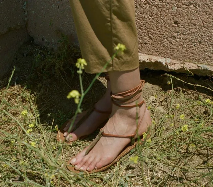 ST MORITZ SANDAL Mixed Brown Leather Shop DEN Footwear