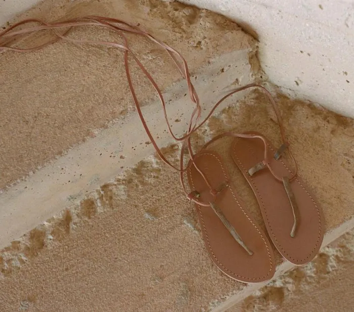 ST MORITZ SANDAL Mixed Brown Leather Shop DEN Footwear