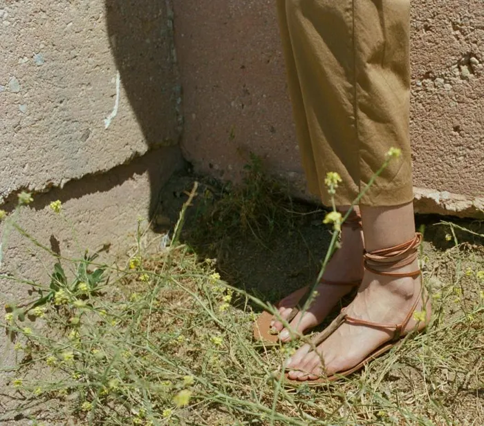 ST MORITZ SANDAL Mixed Brown Leather Shop DEN Footwear