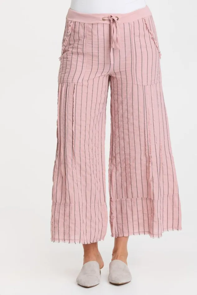 Striped Ace Pant Lavender Suede Clothing XCVI Crops