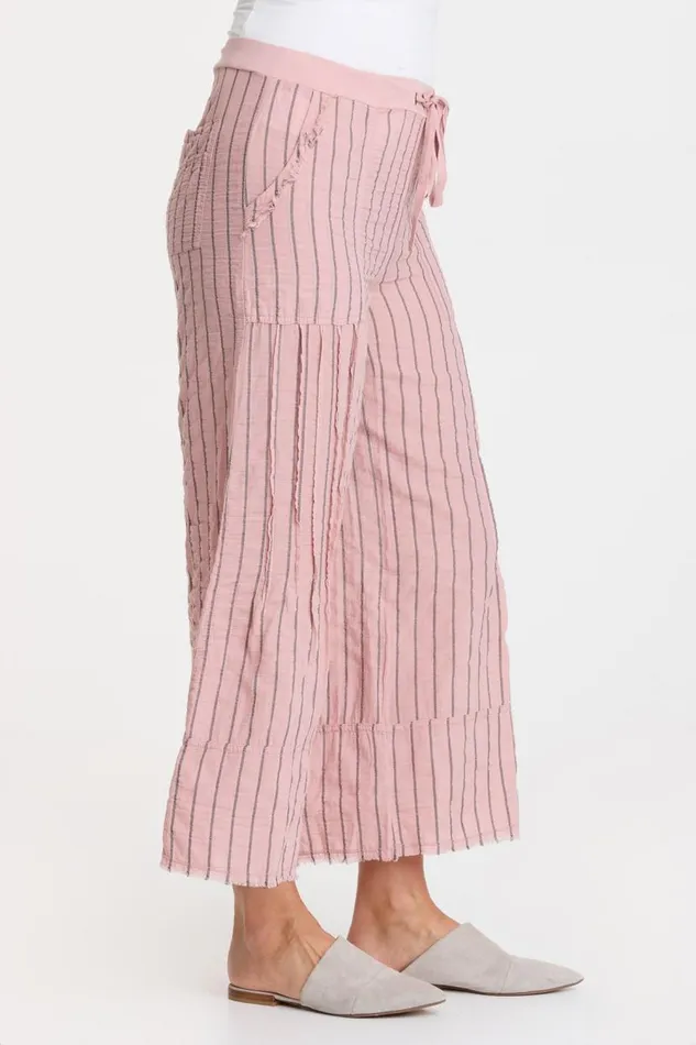 Striped Ace Pant Lavender Suede Clothing XCVI Crops
