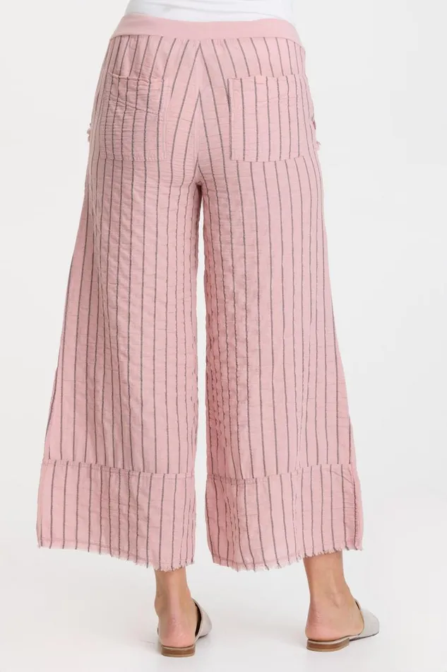 Striped Ace Pant Lavender Suede Clothing XCVI Crops