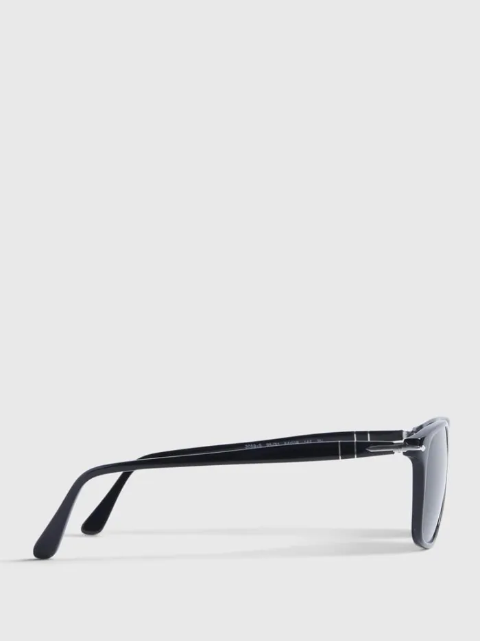 Sunglasses and Eyewear Mens Paul Stuart Persol Black Sunglasses With Green Lens Black