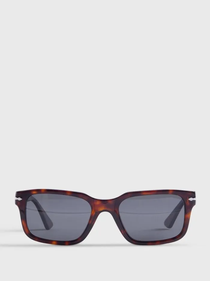 Sunglasses and Eyewear Mens Paul Stuart Persol Havana Sunglasses With Black Lens Brown