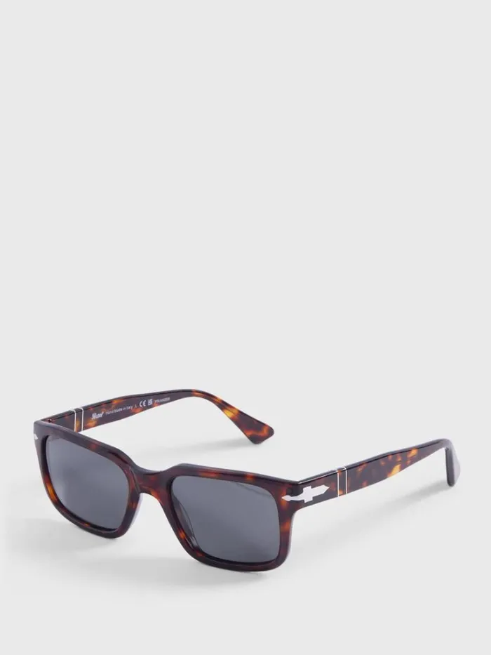 Sunglasses and Eyewear Mens Paul Stuart Persol Havana Sunglasses With Black Lens Brown