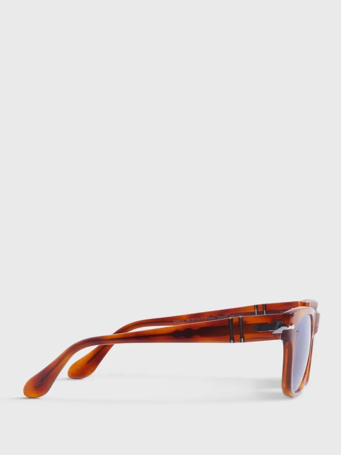Sunglasses and Eyewear Mens Paul Stuart Persol Sun Tiera Di Siena Sunglasses With Blue Lens Brown