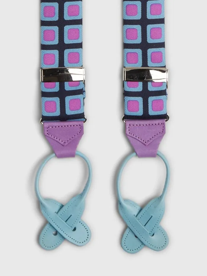 Suspenders Mens Paul Stuart Silk Square Braces Blue Suspenders Mens Paul Stuart Silk Square Braces Blue