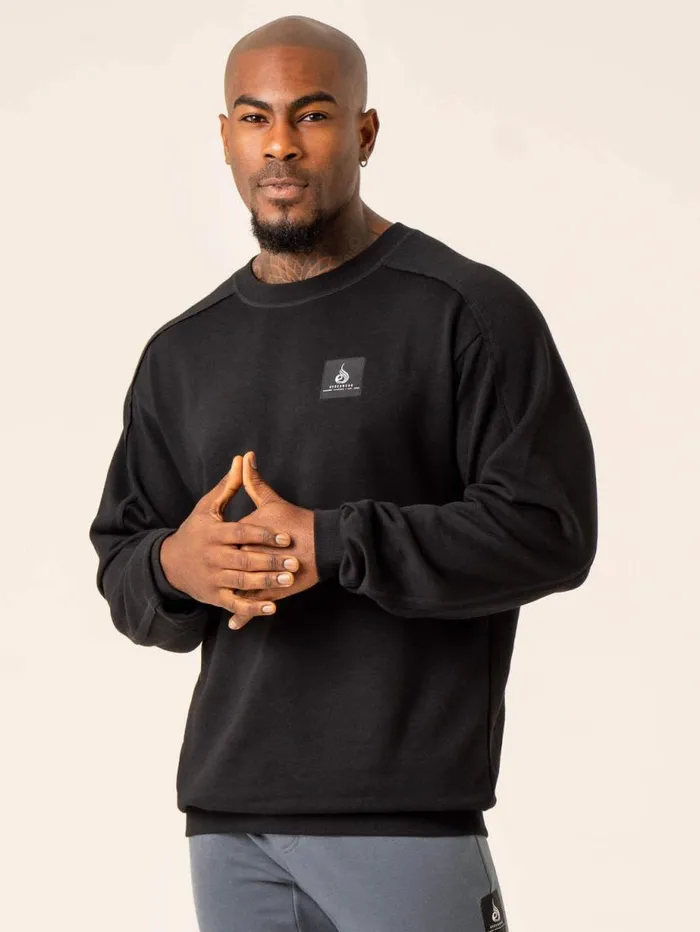 Sweaters and Hoodies Mens Ryderwear Dynamic Pullover Jumper Black