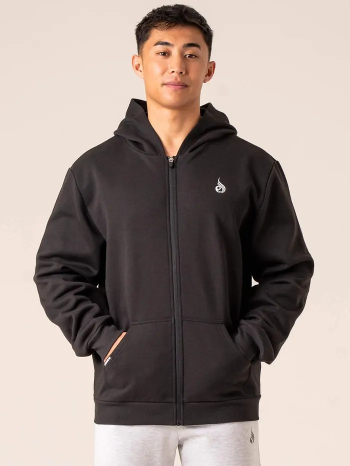 Sweaters and Hoodies Mens Ryderwear Emerge Track Jacket Faded Black