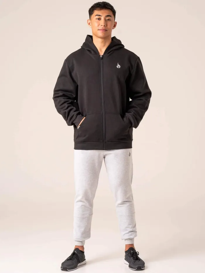 Sweaters and Hoodies Mens Ryderwear Emerge Track Jacket Faded Black