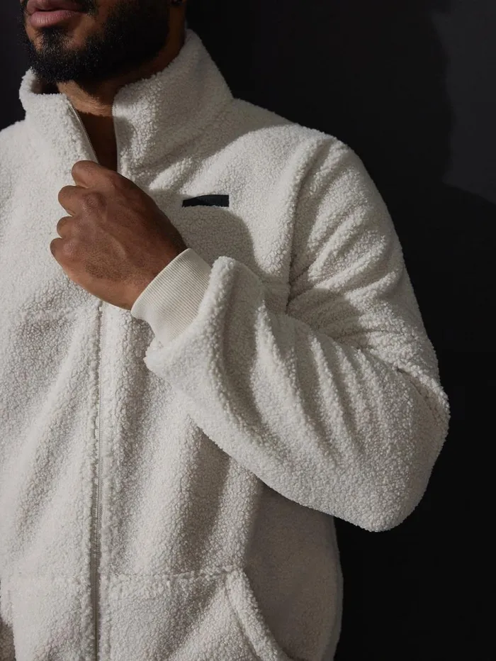 Sweaters and Hoodies Mens Ryderwear Flex Polar Fleece Jacket Chalk