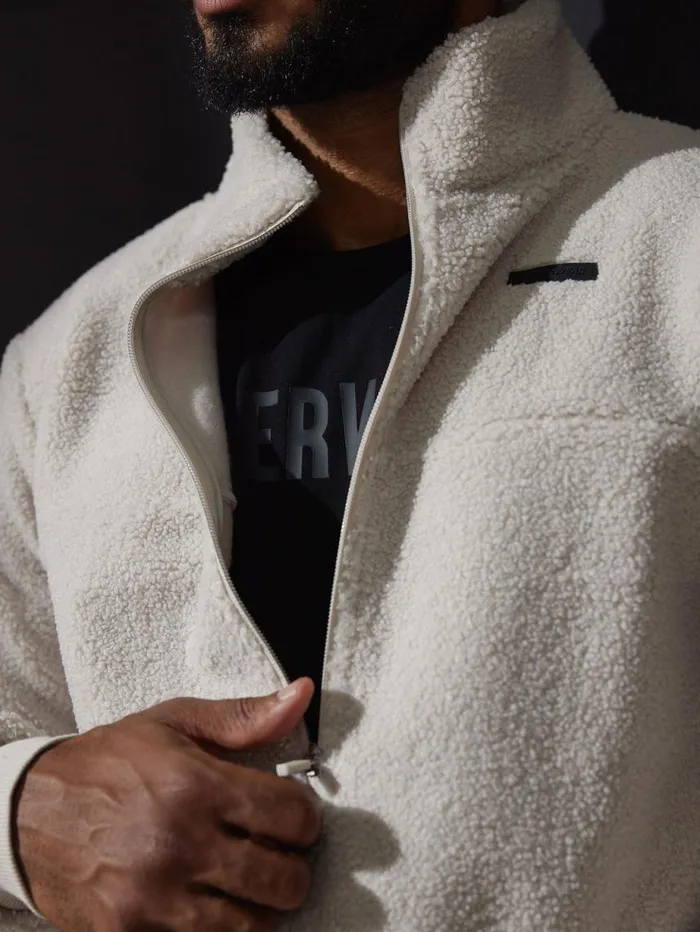 Sweaters and Hoodies Mens Ryderwear Flex Polar Fleece Jacket Chalk