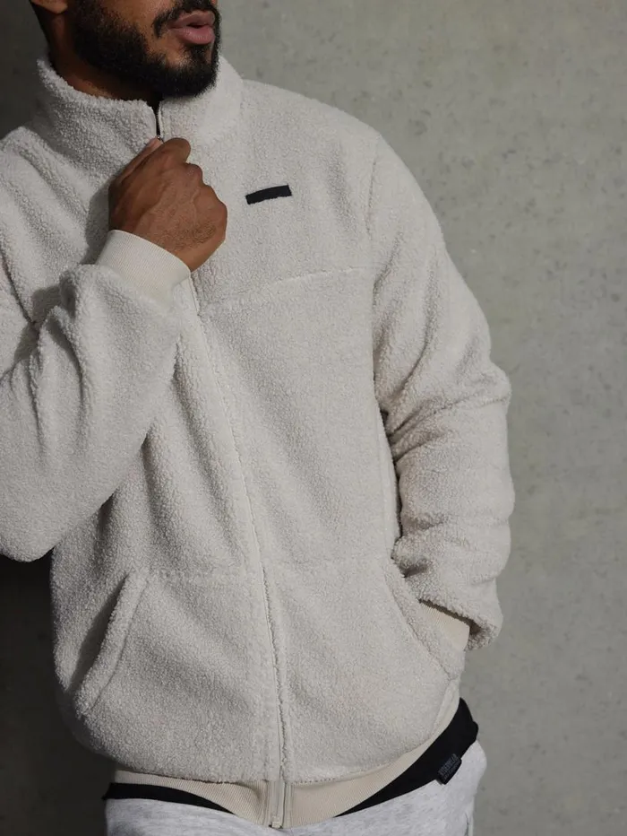 Sweaters and Hoodies Mens Ryderwear Flex Polar Fleece Jacket Chalk