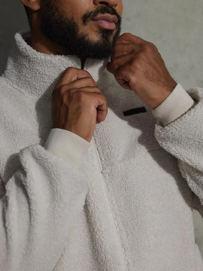 Sweaters and Hoodies Mens Ryderwear Flex Polar Fleece Jacket Chalk