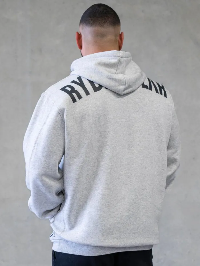 Sweaters and Hoodies Mens Ryderwear Force Pullover Hoodie Chalk Grey Marl