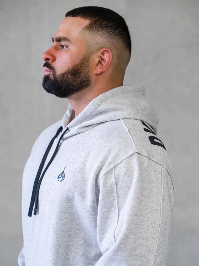 Sweaters and Hoodies Mens Ryderwear Force Pullover Hoodie Chalk Grey Marl