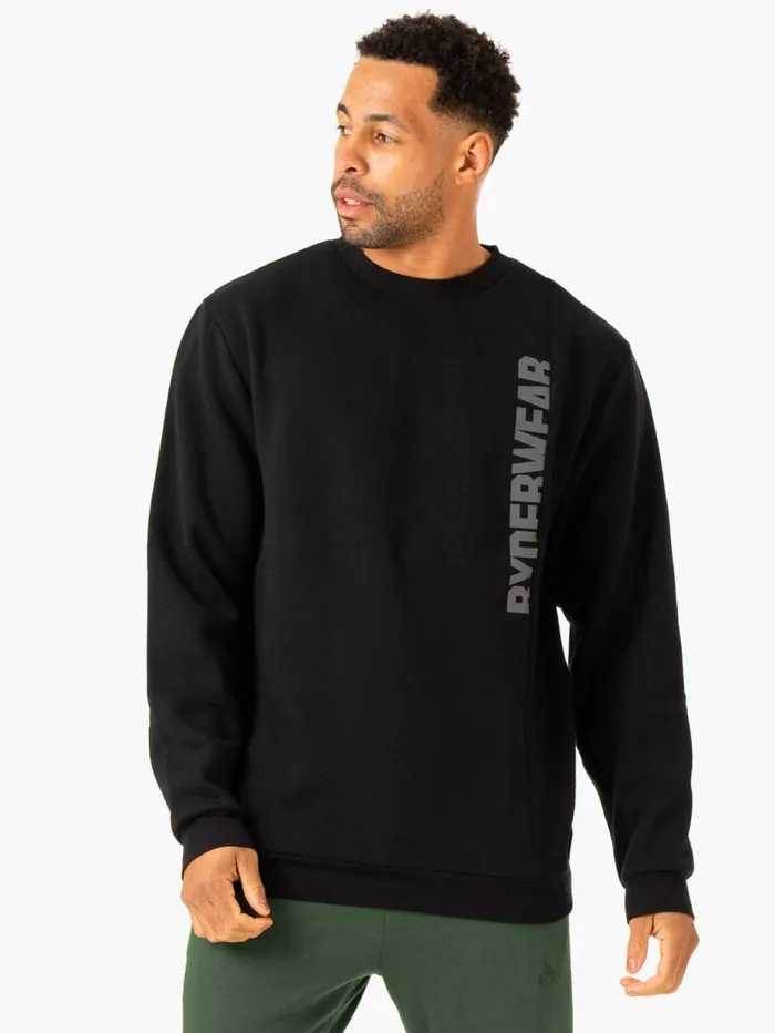 Sweaters and Hoodies Mens Ryderwear Heritage Pullover Jumper Black