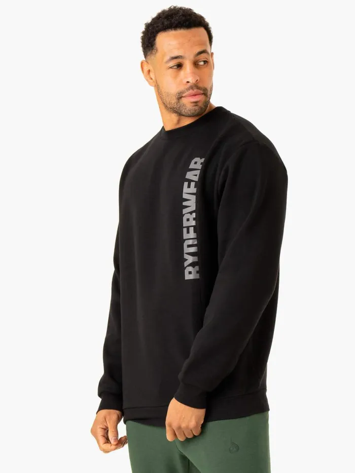 Sweaters and Hoodies Mens Ryderwear Heritage Pullover Jumper Black