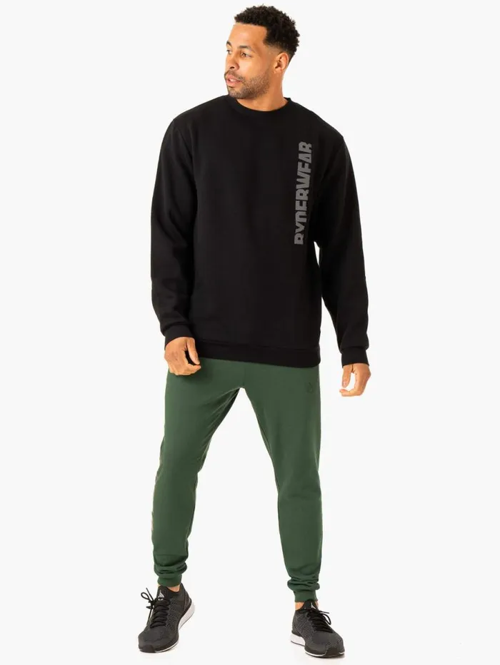 Sweaters and Hoodies Mens Ryderwear Heritage Pullover Jumper Black