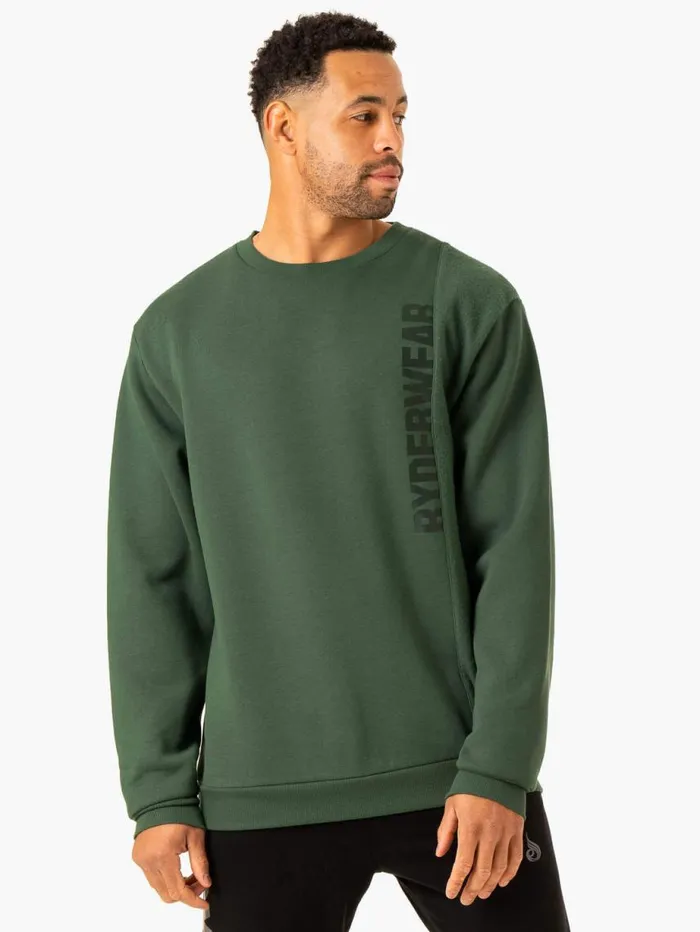 Sweaters and Hoodies Mens Ryderwear Heritage Pullover Jumper Green