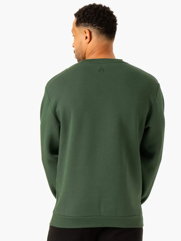Sweaters and Hoodies Mens Ryderwear Heritage Pullover Jumper Green