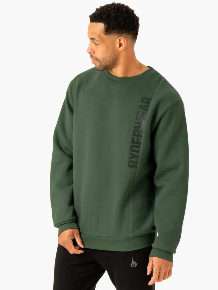 Sweaters and Hoodies Mens Ryderwear Heritage Pullover Jumper Green