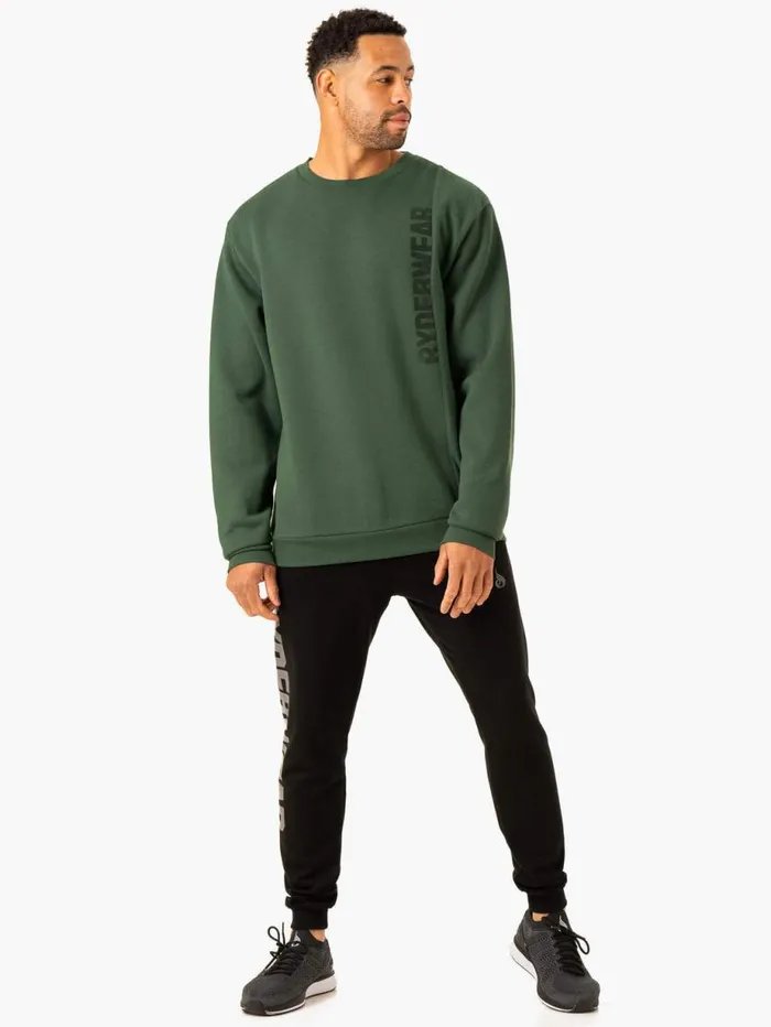 Sweaters and Hoodies Mens Ryderwear Heritage Pullover Jumper Green