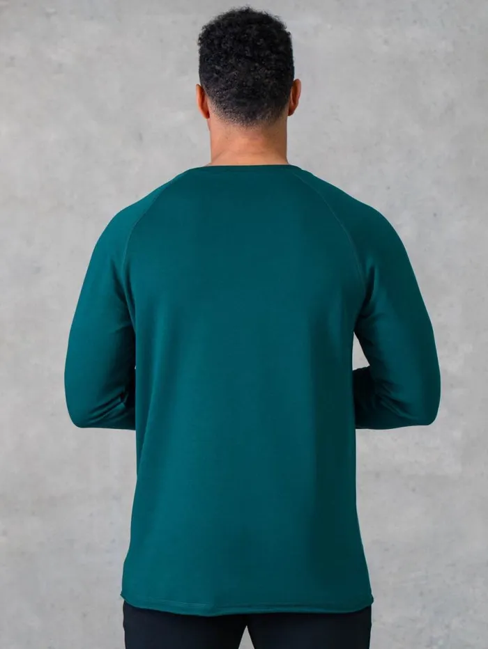 Sweaters and Hoodies Mens Ryderwear Legacy Crewneck Emerald