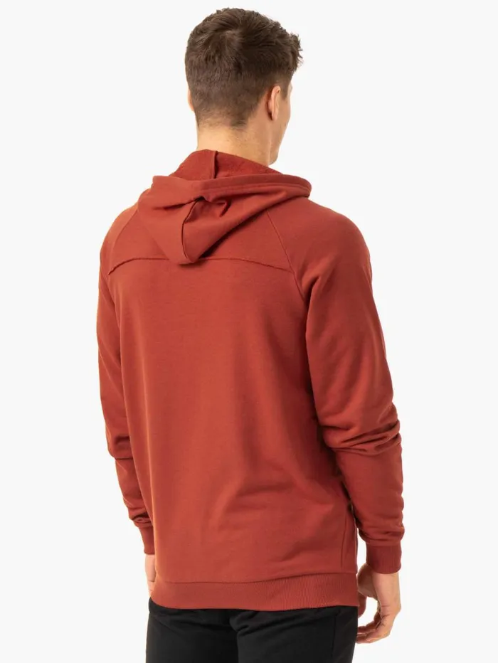Sweaters and Hoodies Mens Ryderwear Pursuit Zip Up Hoodie Red Clay