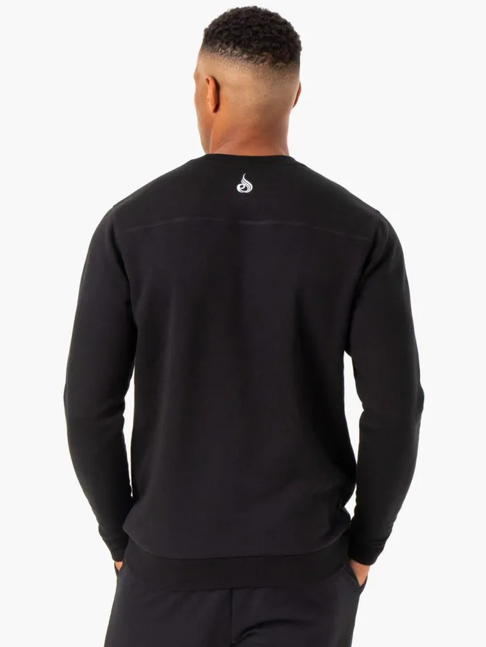 Sweaters and Hoodies Mens Ryderwear Recharge Pullover Black