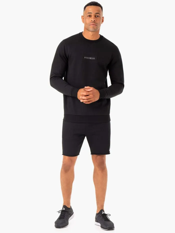 Sweaters and Hoodies Mens Ryderwear Recharge Pullover Black