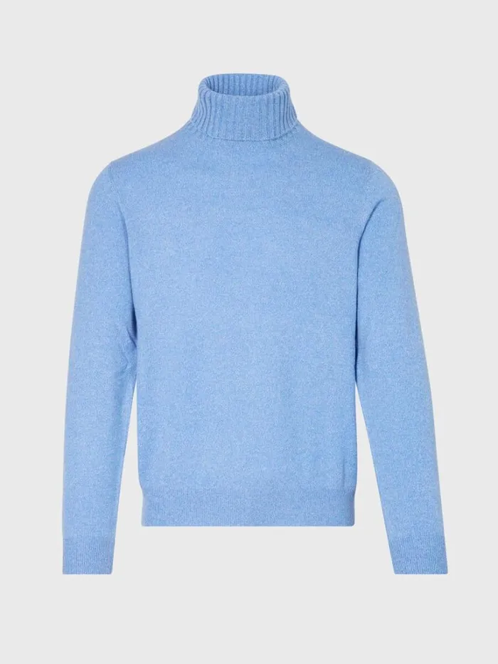 Sweaters Mens Paul Stuart Cashmere Turtleneck Blue