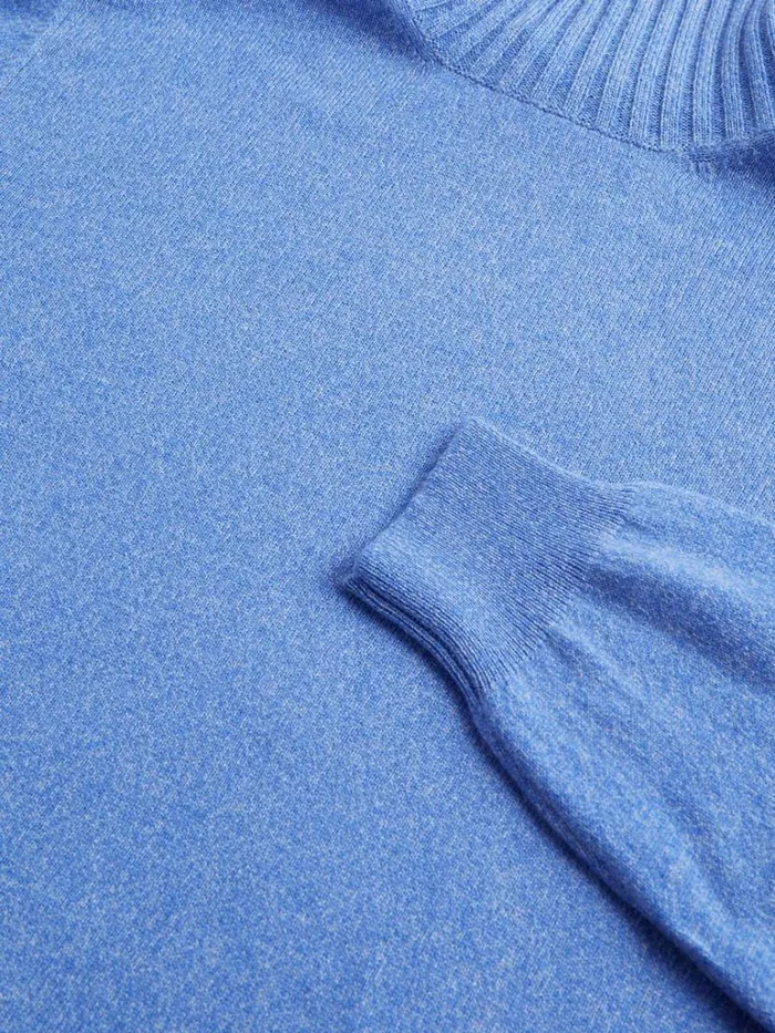 Sweaters Mens Paul Stuart Cashmere Turtleneck Blue
